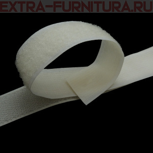 Лента контакт 25мм цв.молочный 091 (25м)