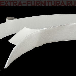  Лента контакт 25мм цв.белый 101 (25м) клеевая