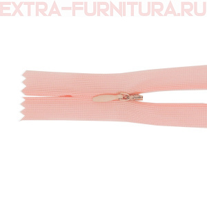 Молния потайная  № 3, 20 см, цв. 136 персик п/э пл.9,3 гр/м
