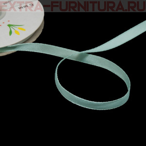 Лента атласная  6 мм  цв.141 бледно-голубой рул. 27,42м