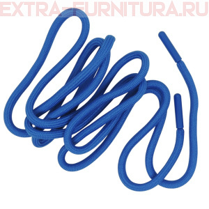 Шнурки круглые 150см, шир.6мм, цв.213 василек, пласт.наконечник, уп.100шт