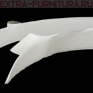 Лента контакт 16мм цв.белый 101 (25м) клеевая