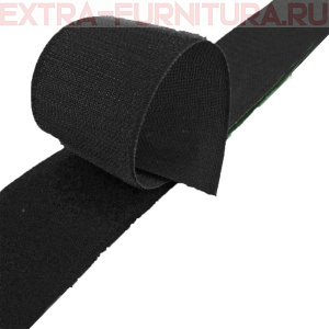  Лента контакт 38мм цв.черный (25м)