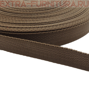 Стропа шир.25мм, цв.530 коричневый, уп.50м, пл. 9,8 гр/м *