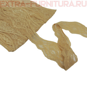 Кружево-стрейч TBY-6641 шир.37мм, цв.08 темно-желтый (уп.18,3м) *