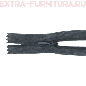 Молния потайная  № 3, 20 см, цв. 321 темно-серый п/э пл.9,3 гр/м