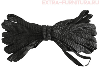 Резинка плетельная шир. 10 мм,  чёрная (уп.-100м)