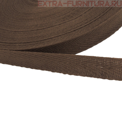 Лента киперная х/б 13 мм, цв.7 коричневый, уп.50м (пл.2,8 г/м)