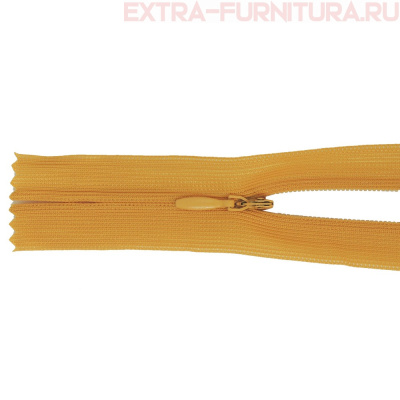 Молния потайная  № 3, 20 см, цв. 116 спокойный оранж п/э пл.9,3 гр/м 