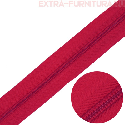 Молния рулонная спираль тип Т3, цв.148 красный, пл.8,3 гр/м