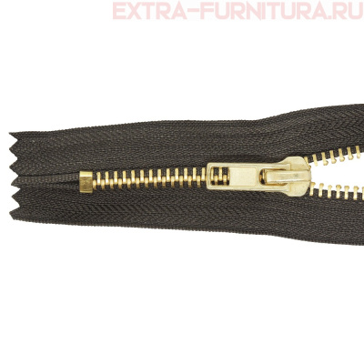 Молния джинсовая № 5, 18 см, латунь, цв.328 олива