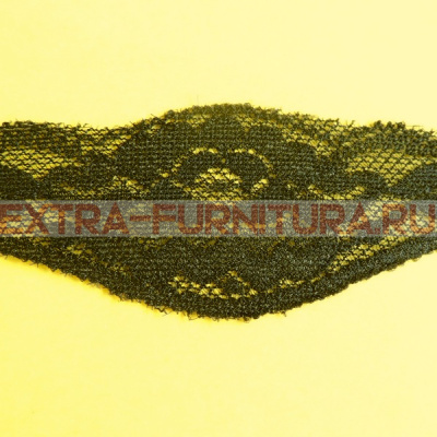 Кружево-стрейч TBY-6641 шир.37мм цв. 10 черный уп.18,3м