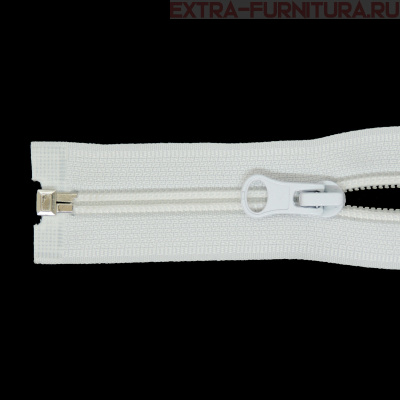 Молния Спираль разъемная дл. 75см, Т5, цв. белый, бегунок груша