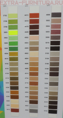 Карта цветов ПНК армированные нитки *