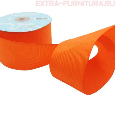 Лента репсовая IDEAL шир. 50 мм цв.751 ярко-оранжевый, уп.27,42м *