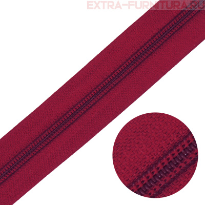 Молния рулонная спираль тип Т5, цв.163 св.бордо, пл.13 гр/м